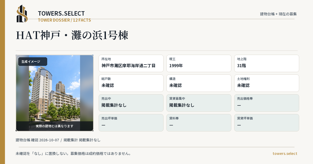 HAT神戸・灘の浜1号棟の棟の12データカード