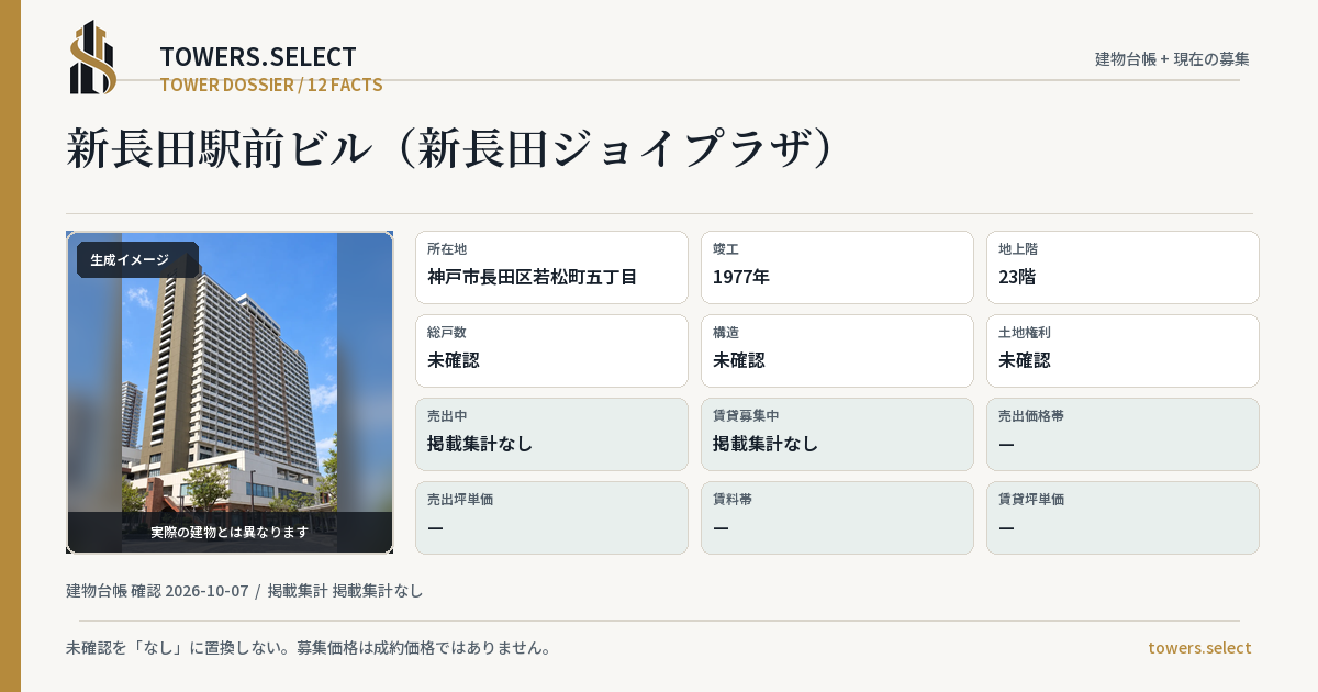 新長田駅前ビル(新長田ジョイプラザ)の棟の12データカード