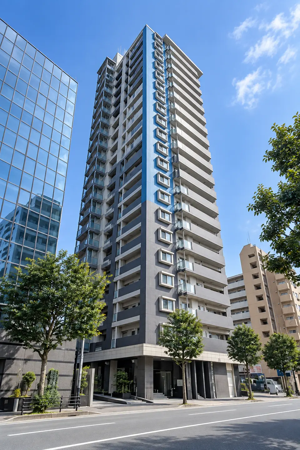 Generated illustration (not the actual building) of LIONS MANSION OHORI TOWER