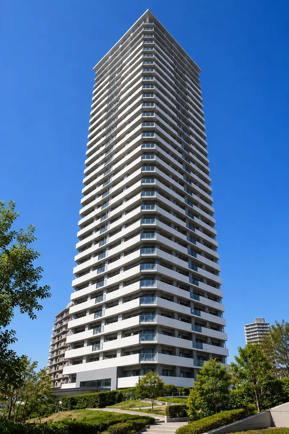 Generated illustration (not the actual building) of RIBERA GARDEN I TO MARINA TOWER