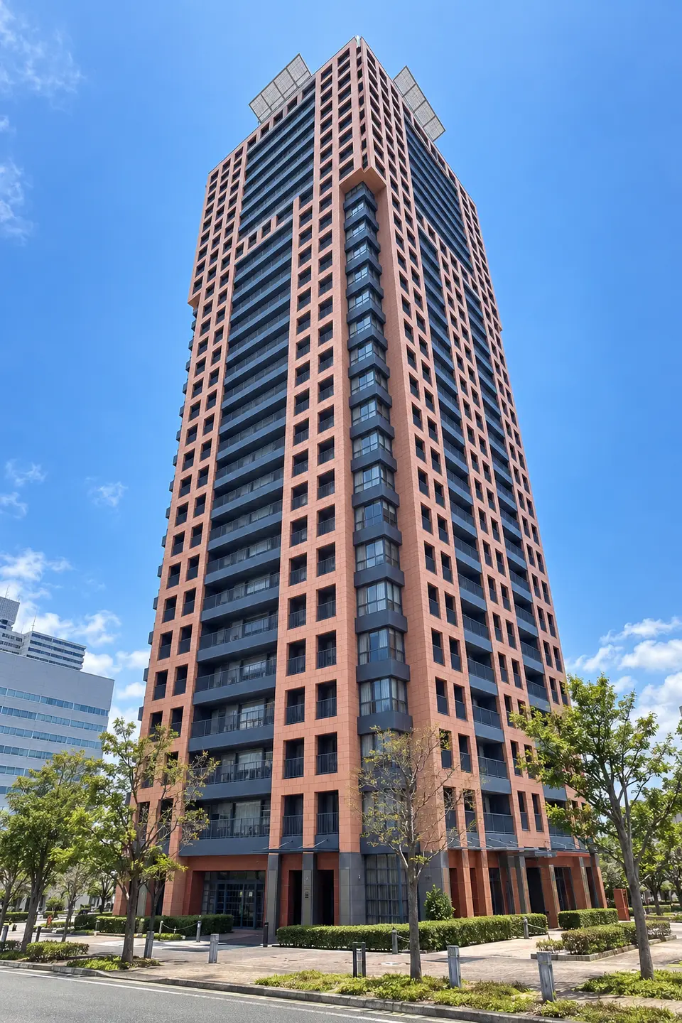 Generated illustration (not the actual building) of NEKUSASUMOMOCHIREJIDENSHARU TOWER