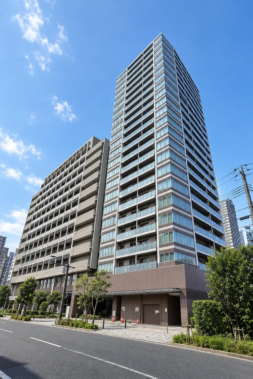 Generated illustration (not the actual building) of KAWASAKI GATE TOWER