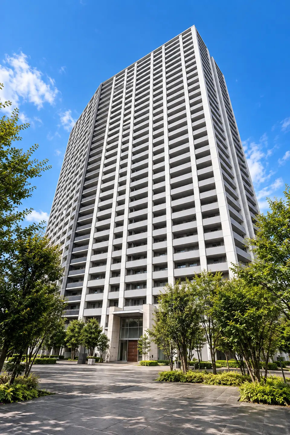 Generated illustration (not the actual building) of THE TOWER AND PARK SUDENENTOSHIMIZONOKUCHI