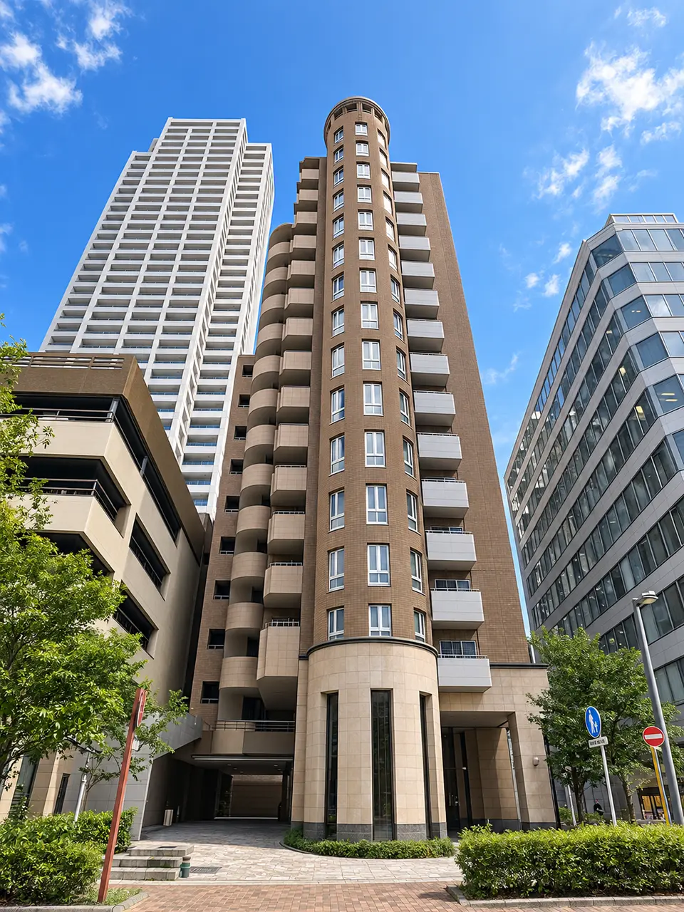 Generated illustration (not the actual building) of APA TOWERS KOBESANNOMIYA