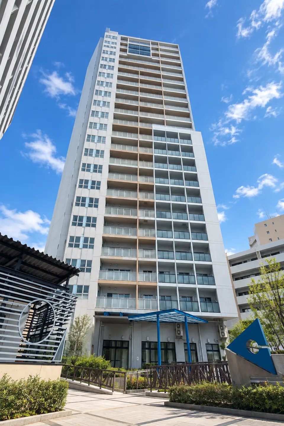 Generated illustration (not the actual building) of ASUTASHINNAGATA TOWERS COURT 2 BANKAN TOWER TO
