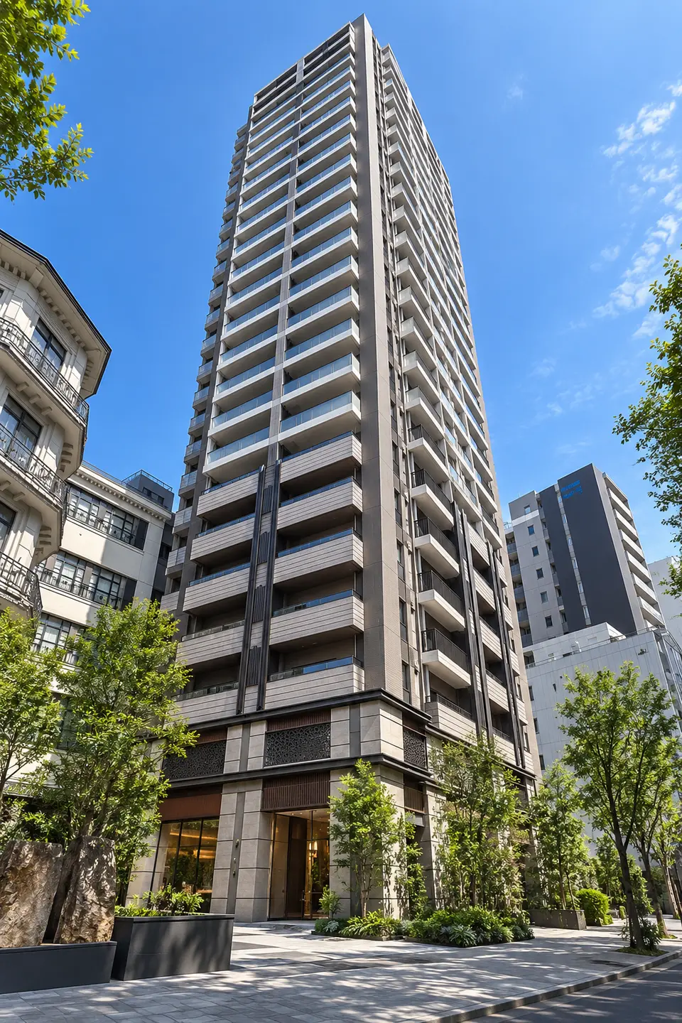 Generated illustration (not the actual building) of PROUD TOWER NAGOYAFUSHIMI