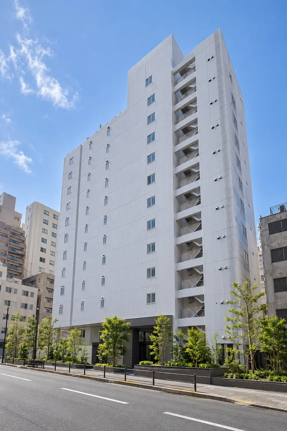 Generated illustration (not the actual building) of GRAND DOMEZONOSAKAUEHONMACHI STATION TOWER