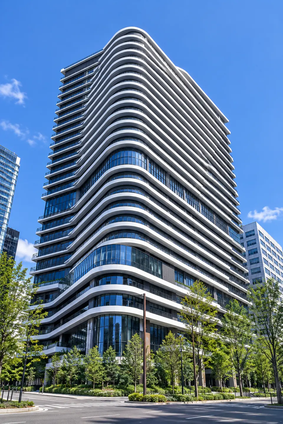Generated illustration (not the actual building) of BRILLIA TOWER DOJIMA