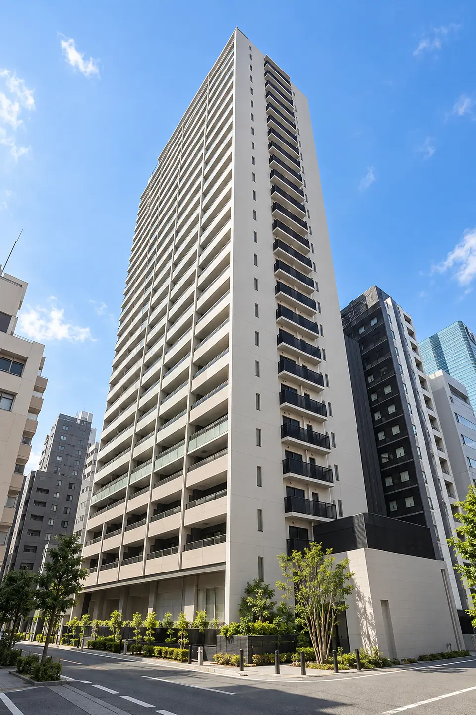 Generated illustration (not the actual building) of LAUREL TOWER MINAMIMORIMACHIRU SANKU