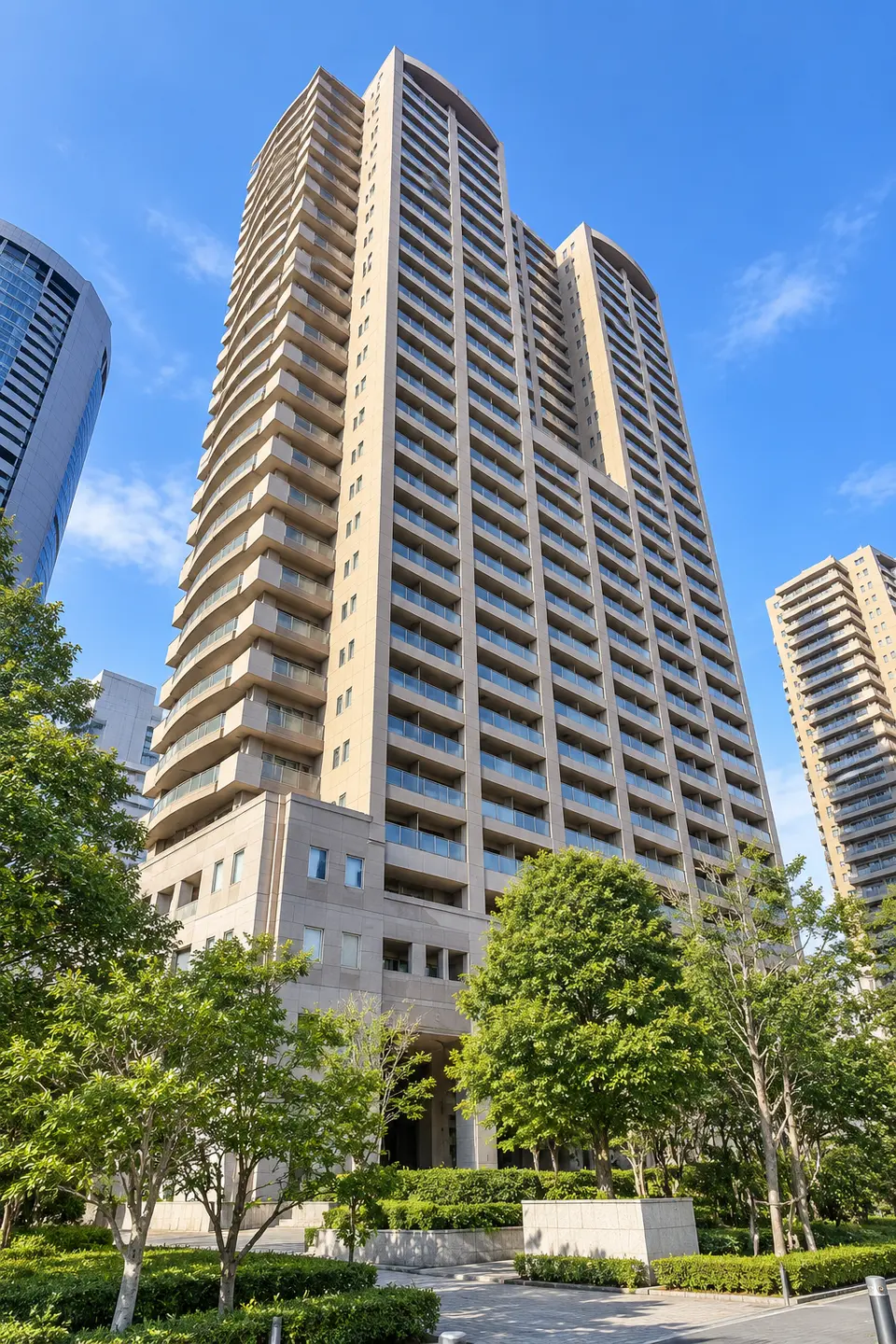 Generated illustration (not the actual building) of OAP RESIDENCE TOWER NISHIKAN