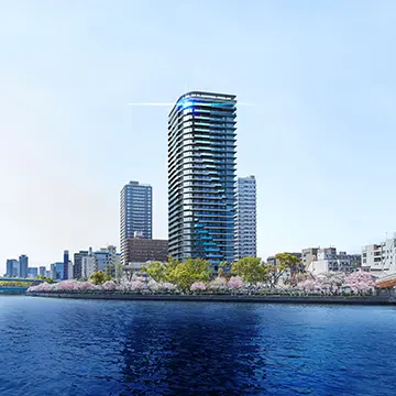 Architectural rendering of PARK TOWER OSAKATENMABASHI