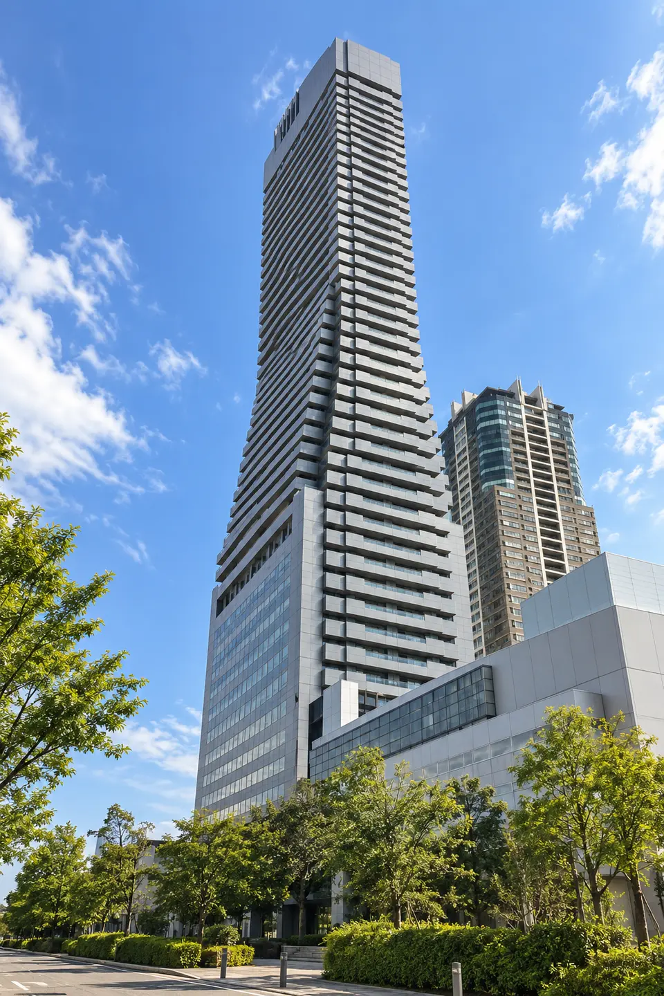 Generated illustration (not the actual building) of OSAKA BAY TOWER RESIDENCE