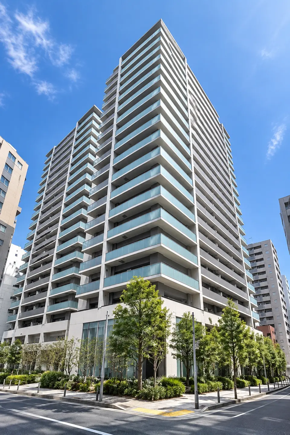 Generated illustration (not the actual building) of JIOSHINMACHI