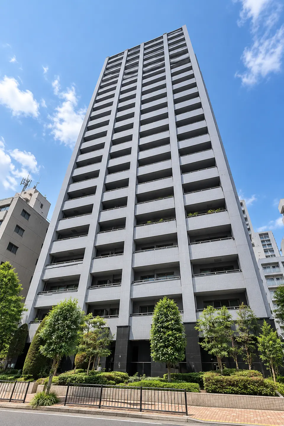 Generated illustration (not the actual building) of JIO TOWER KYOMACHIBORI