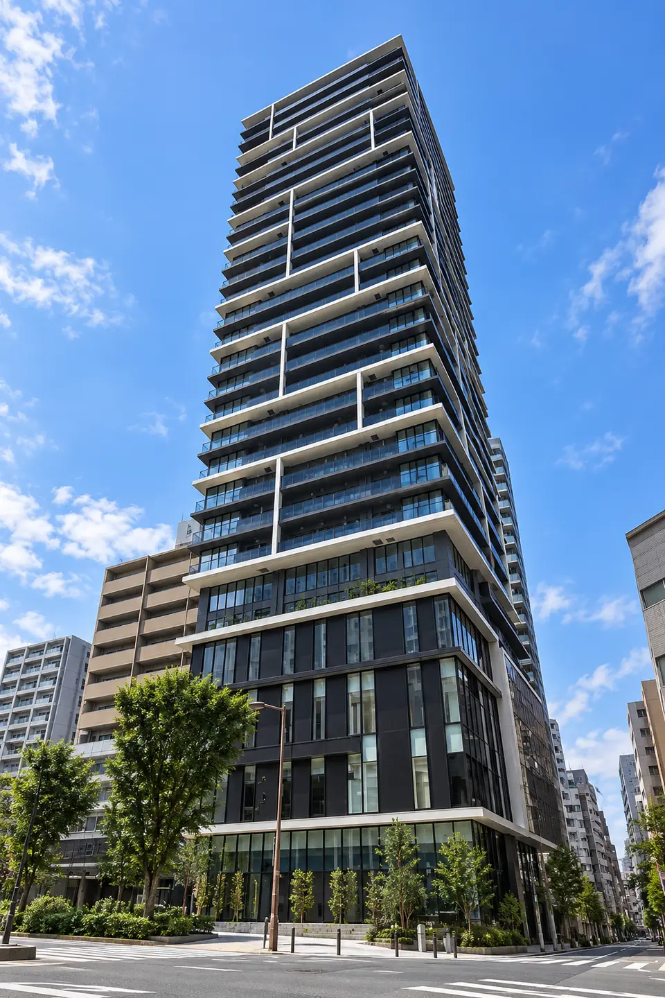 Generated illustration (not the actual building) of METORAIZU TOWER OSAKAUEHONMACHI