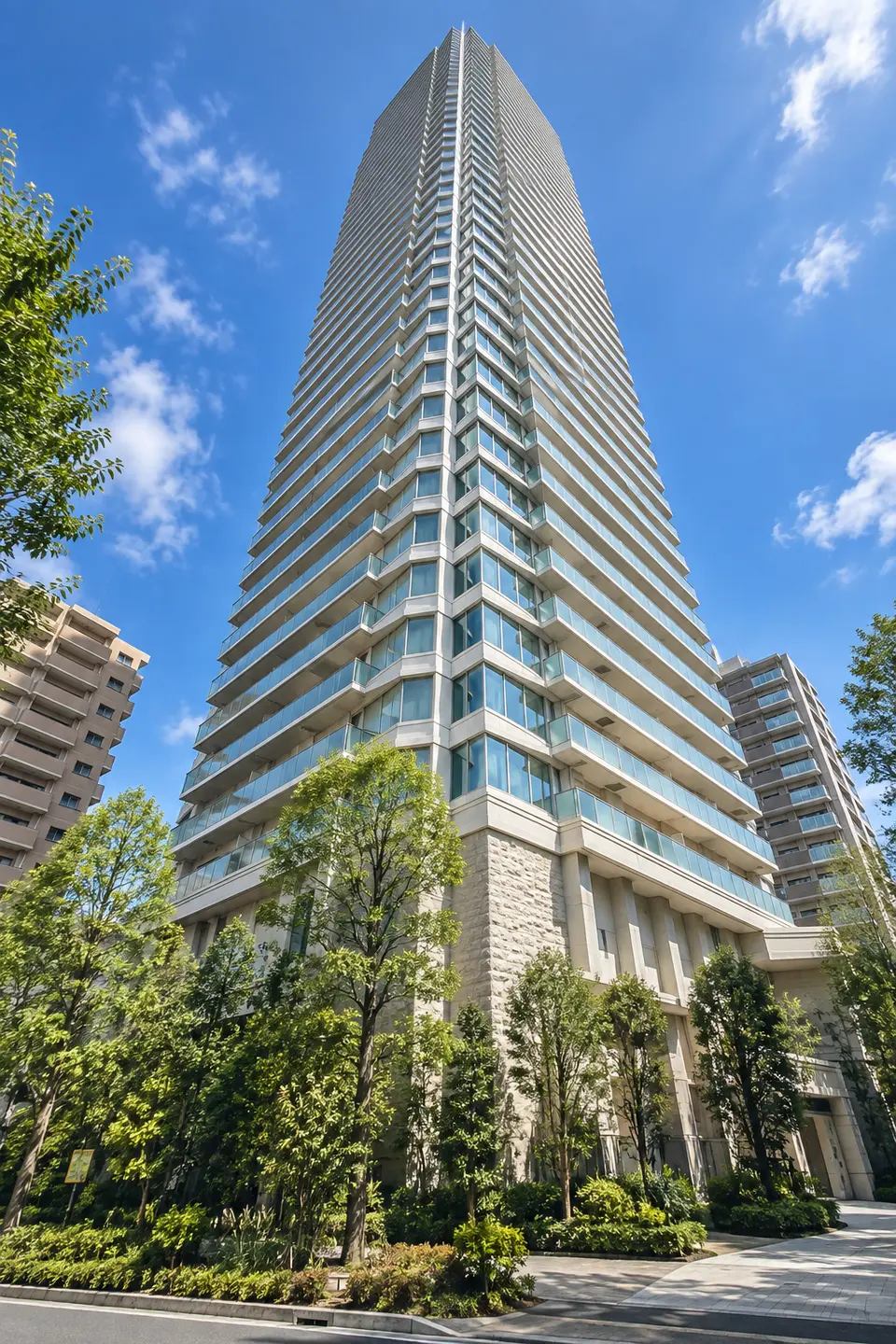 Generated illustration (not the actual building) of RIBA GARDEN TOWER UEMACHIDAIFUDEGASAKI