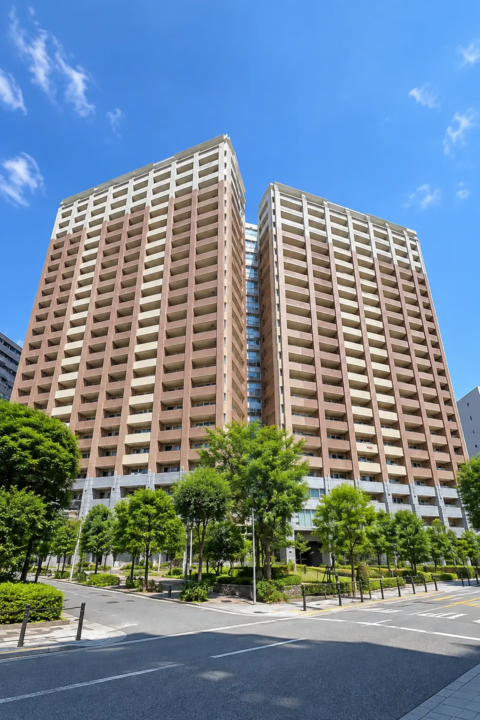 Generated illustration (not the actual building) of RIZASUOSAKA