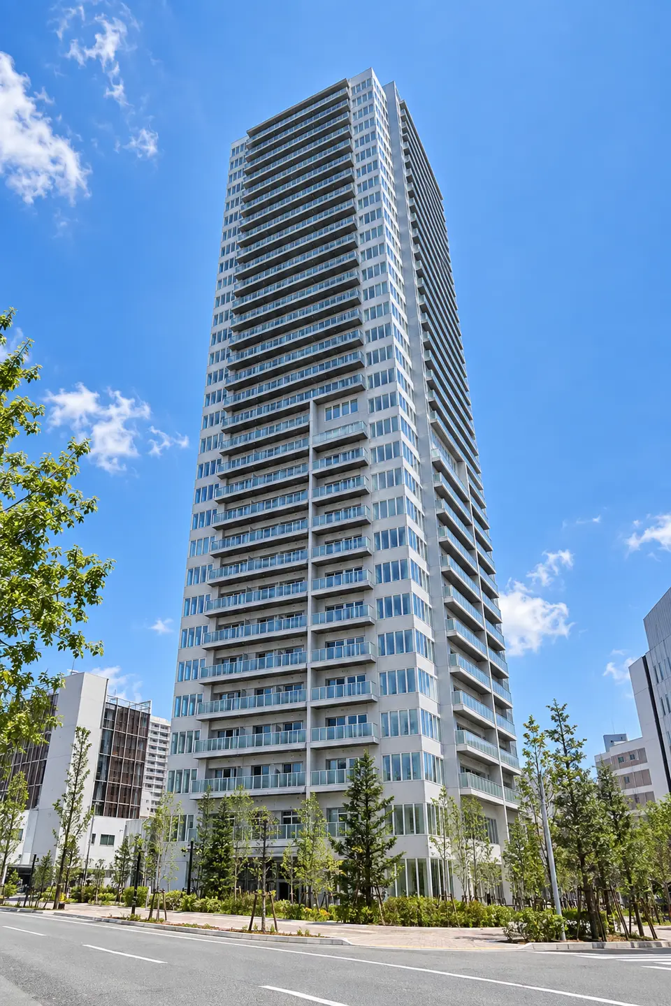 Generated illustration (not the actual building) of PUREMISUTO TOWER SHIN SAPPORO