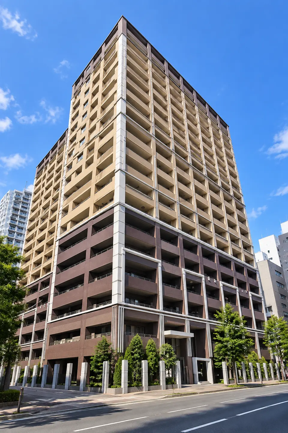 Generated illustration (not the actual building) of THE SAPPORO RESIDENCE