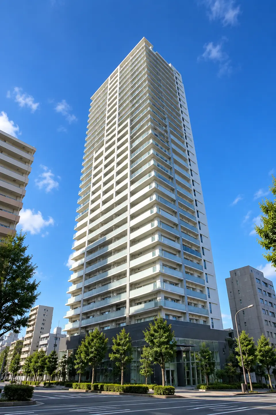 Generated illustration (not the actual building) of LIONS TOWER KOTODAIDORI