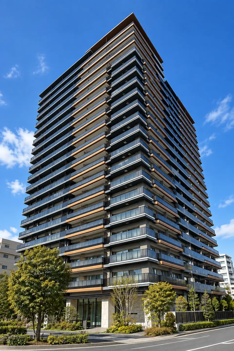Generated illustration (not the actual building) of ASUTO REJIDENSHARU THE TOWER