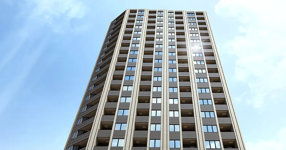 Architectural rendering of LAUREL COURT ADACHICHUOHONCHO TOWER AND RESIDENCE