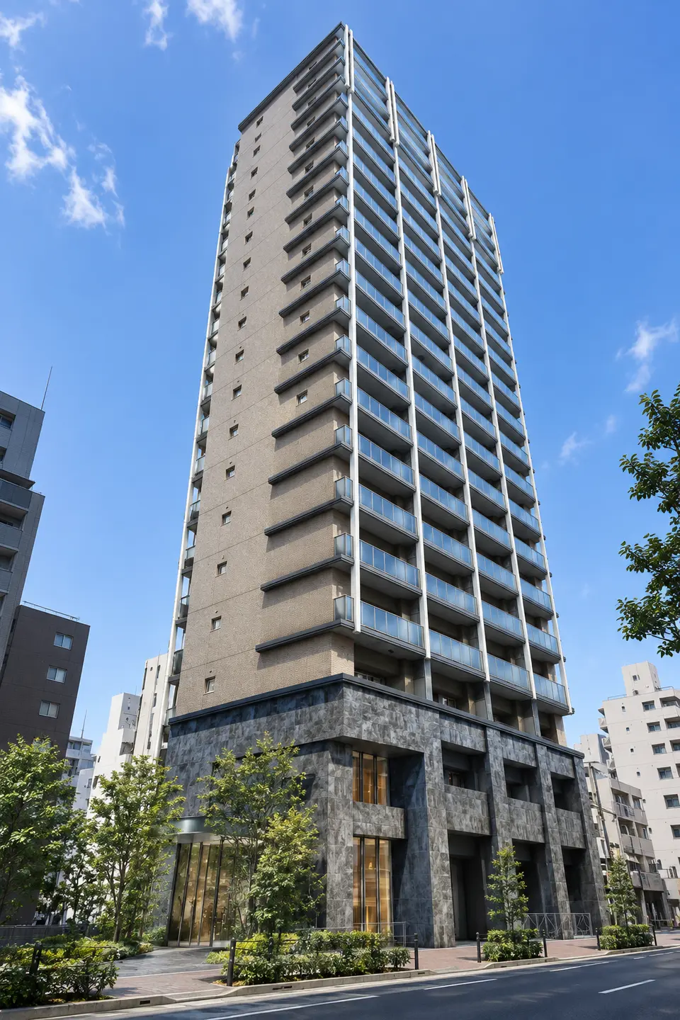 Generated illustration (not the actual building) of KURESUTO TOWER NISHINIPPORI