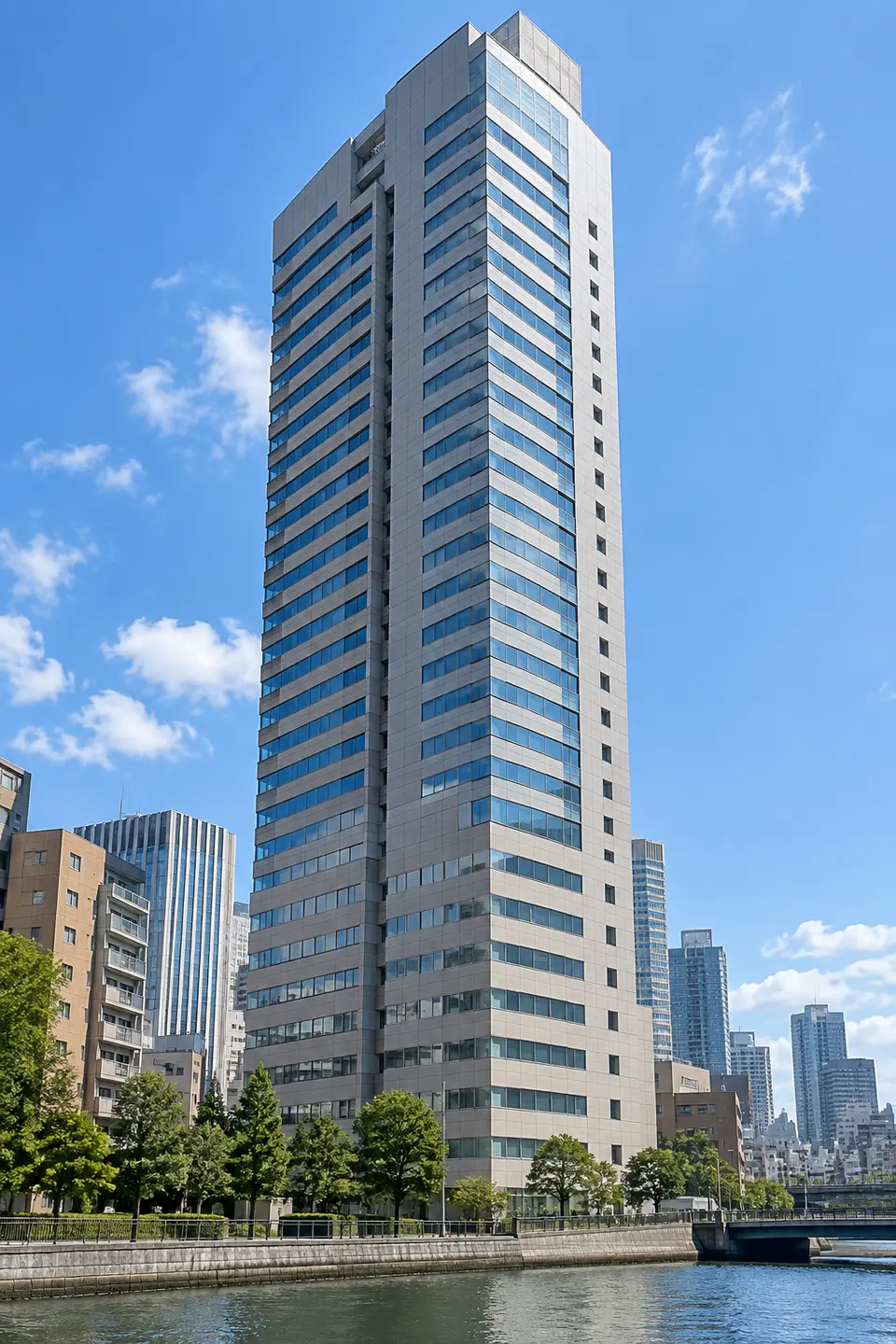 Generated illustration (not the actual building) of NICHIREIHIGASHIGINZA RESIDENCE