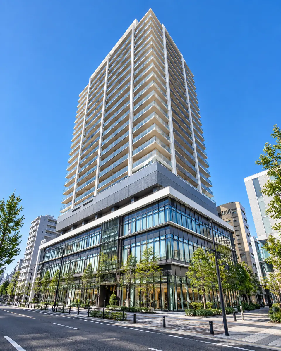 Generated illustration (not the actual building) of PROUD TOWER KEISEIKANAMACHI