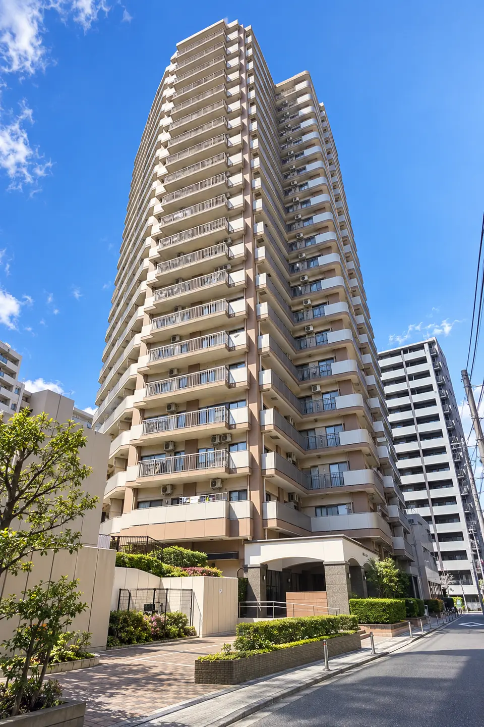 Generated illustration (not the actual building) of LIONS TOWER AKABANE