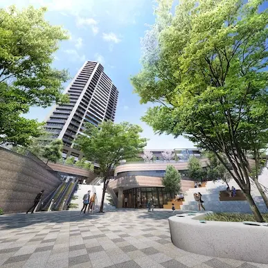 Architectural rendering of THE PARK HOUSE AKABANEDAI TOWER AND RESIDENCE