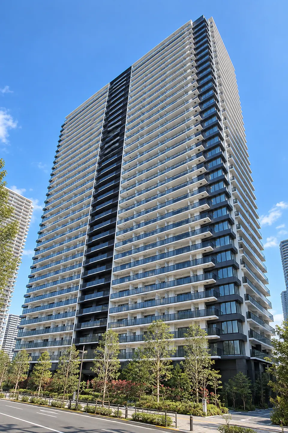 Generated illustration (not the actual building) of CITY TOWERS TOKYO BAY WEST TOWER