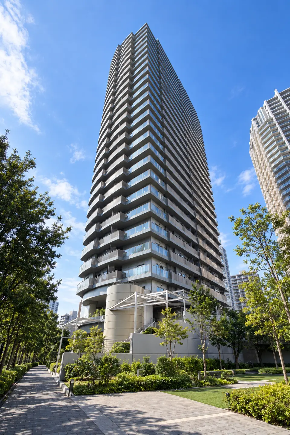 Generated illustration (not the actual building) of SKY CITY TOYOSU