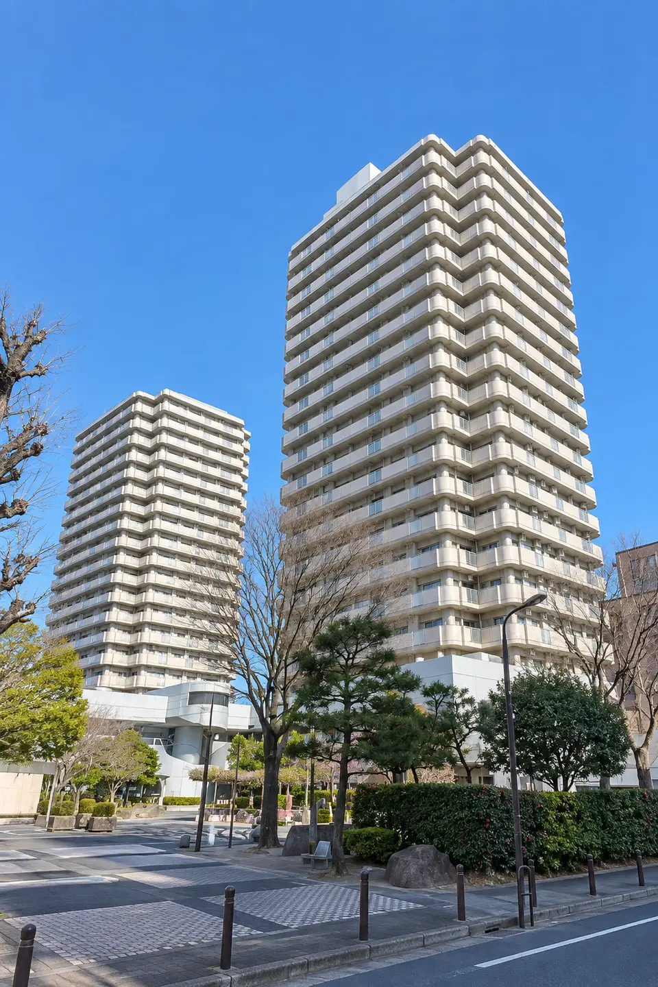 Generated illustration (not the actual building) of TWIN TOWER SUMITOSHI SUMIYOSHIKAN
