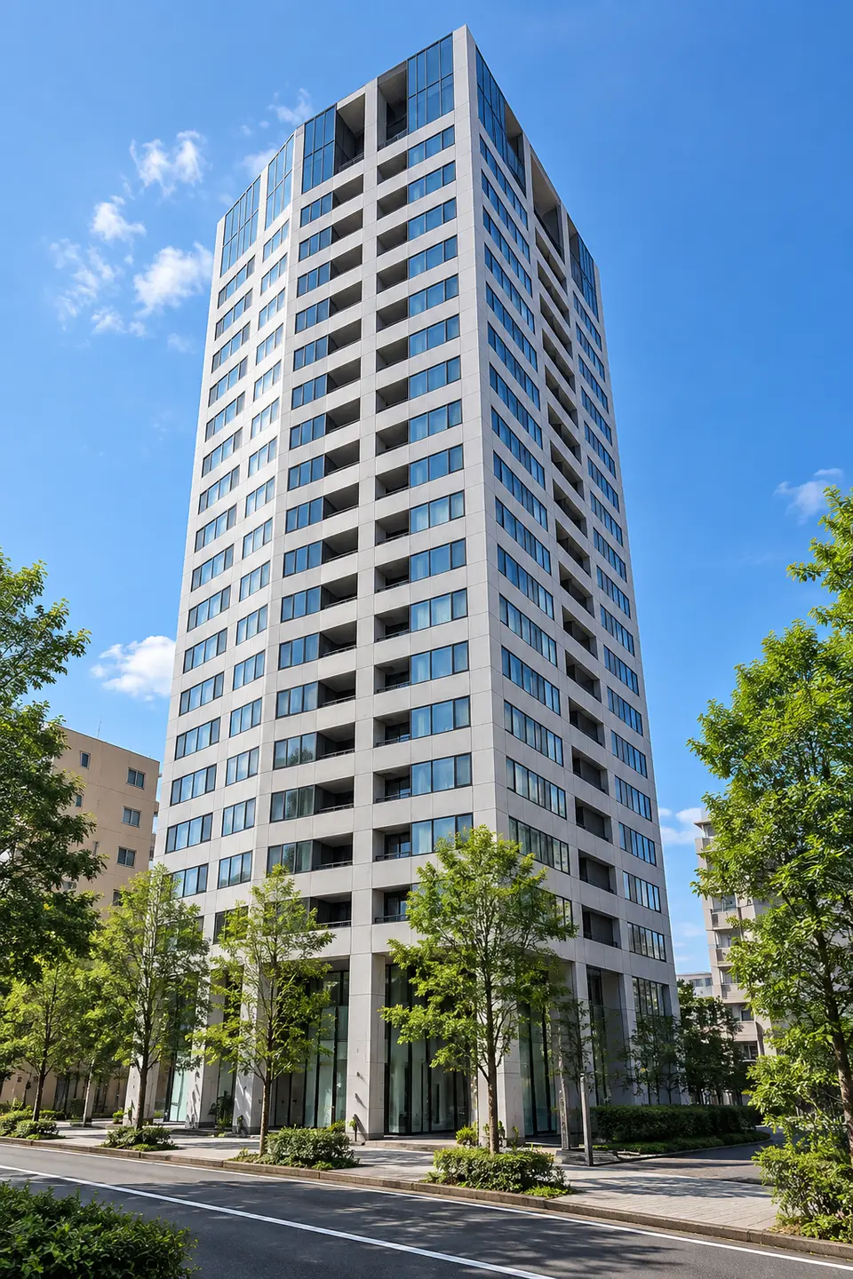 Generated illustration (not the actual building) of PARK KYUBUMEGURO TOWER