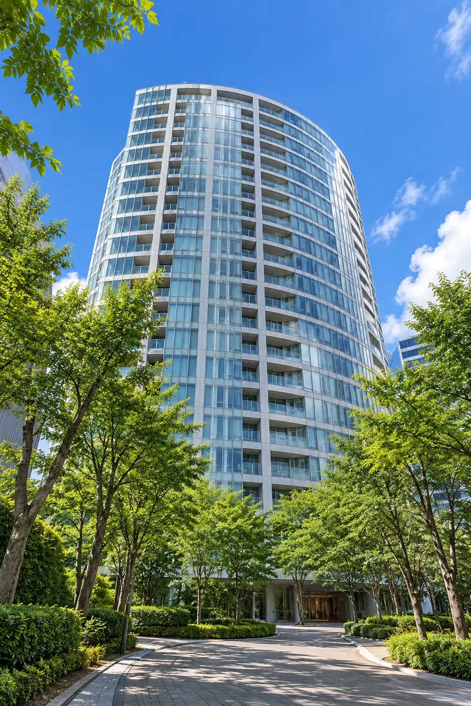 Generated illustration (not the actual building) of AKASAKA THE RESIDENCE