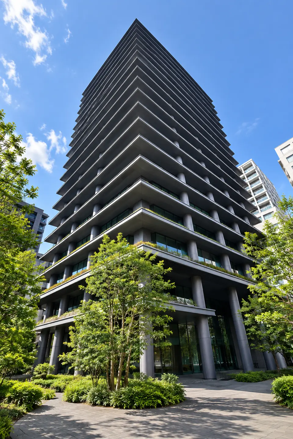 Generated illustration (not the actual building) of ERU SERENO MOTOAKASAKA RESIDENCE