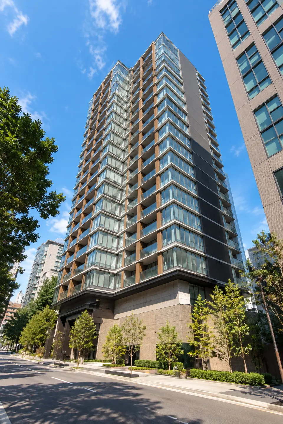 Generated illustration (not the actual building) of PARK COURT TORANOMON