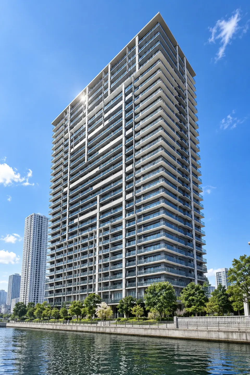 Generated illustration (not the actual building) of ROIYARU PARK SU SHINAGAWA
