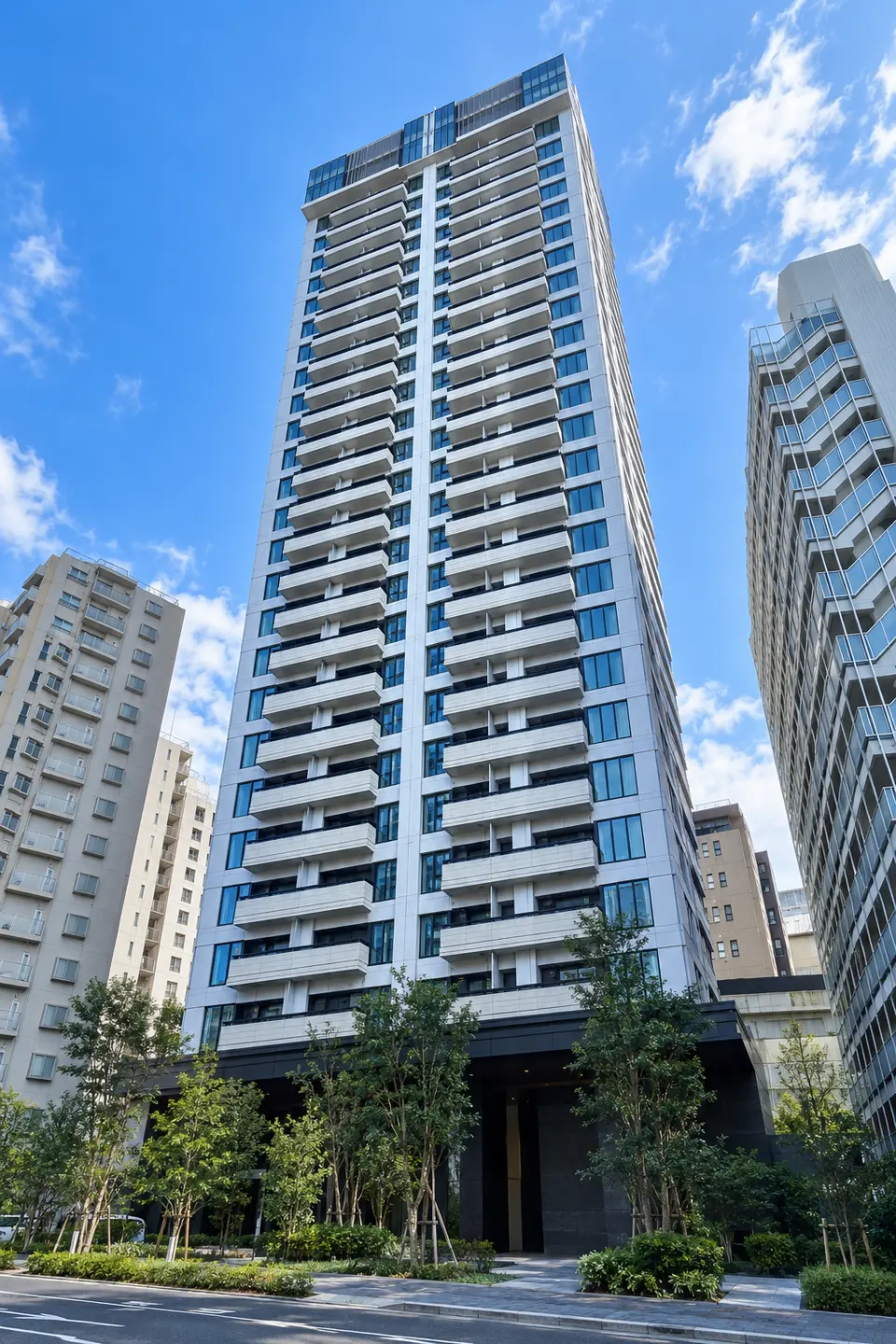 Generated illustration (not the actual building) of THE PARK HOUSE TAKANAWA TOWER