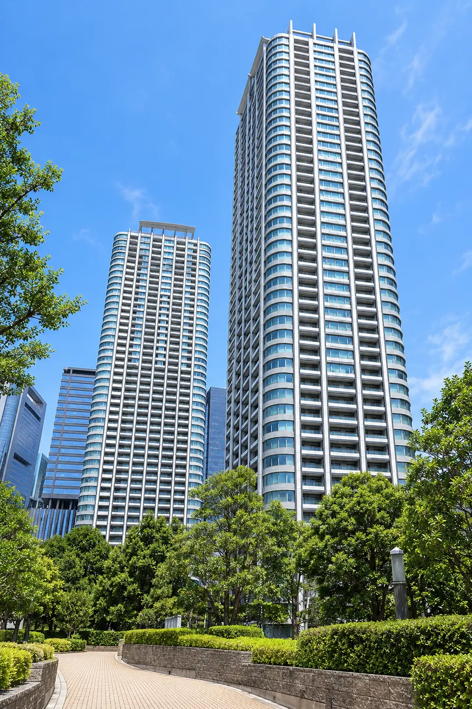 Generated illustration (not the actual building) of TOKYO TWIN PARK SU LA ITOINGU