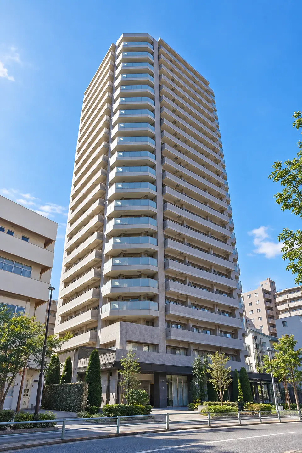 Generated illustration (not the actual building) of RU SANKUAIRISU TOWER