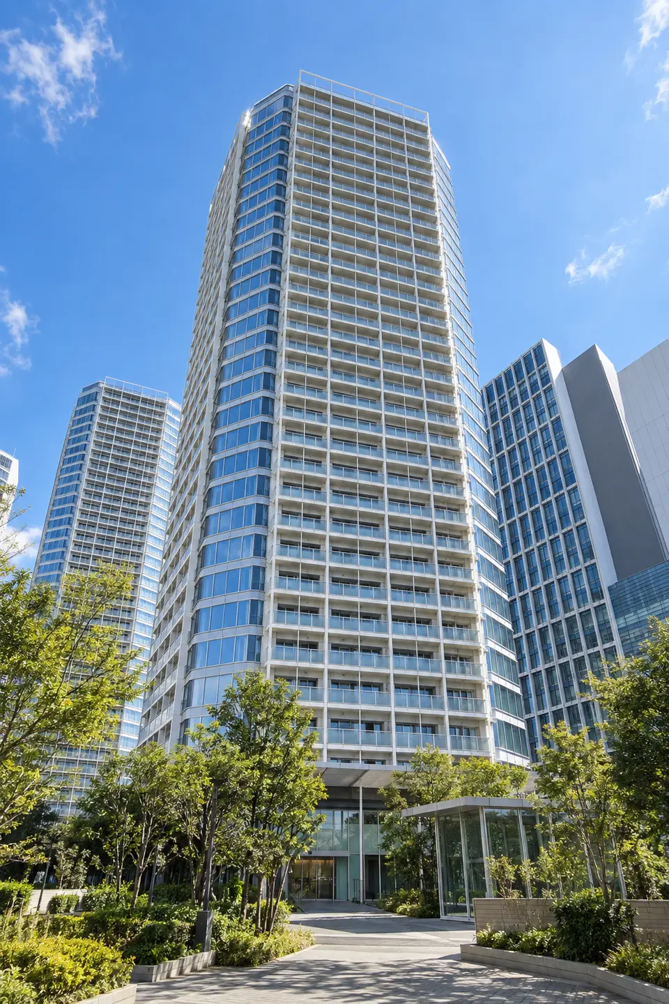 Generated illustration (not the actual building) of FUTAKOTAMAGAWARAIZU TOWER AND RESIDENCE TOWER CENTRAL
