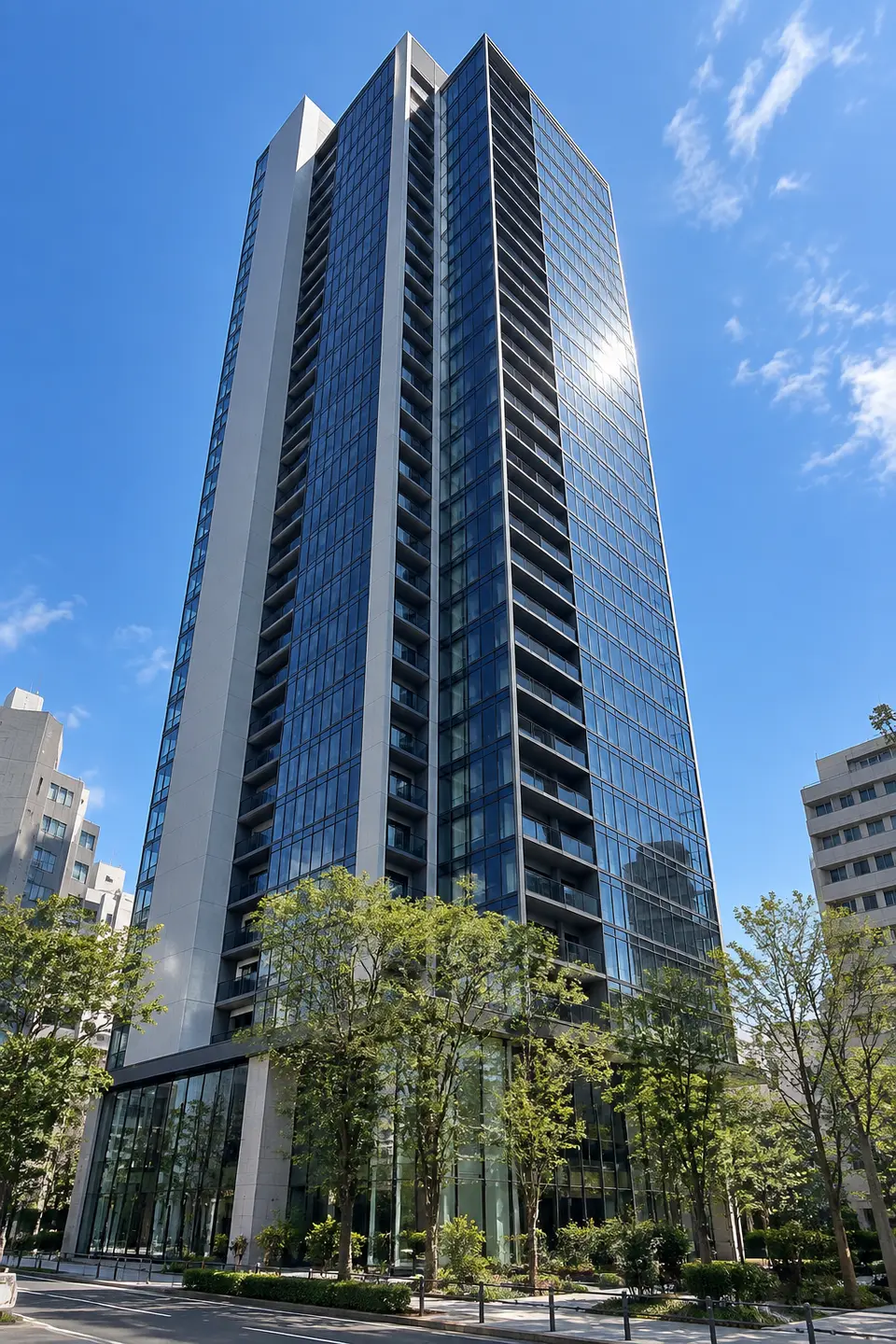 Generated illustration (not the actual building) of LA TOUR SHIBUYAJINNAN