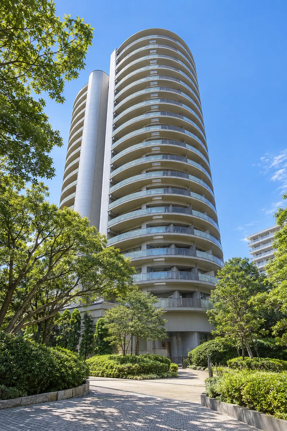 Generated illustration (not the actual building) of GATE CITY OSAKI SOUTH PARK TOWER