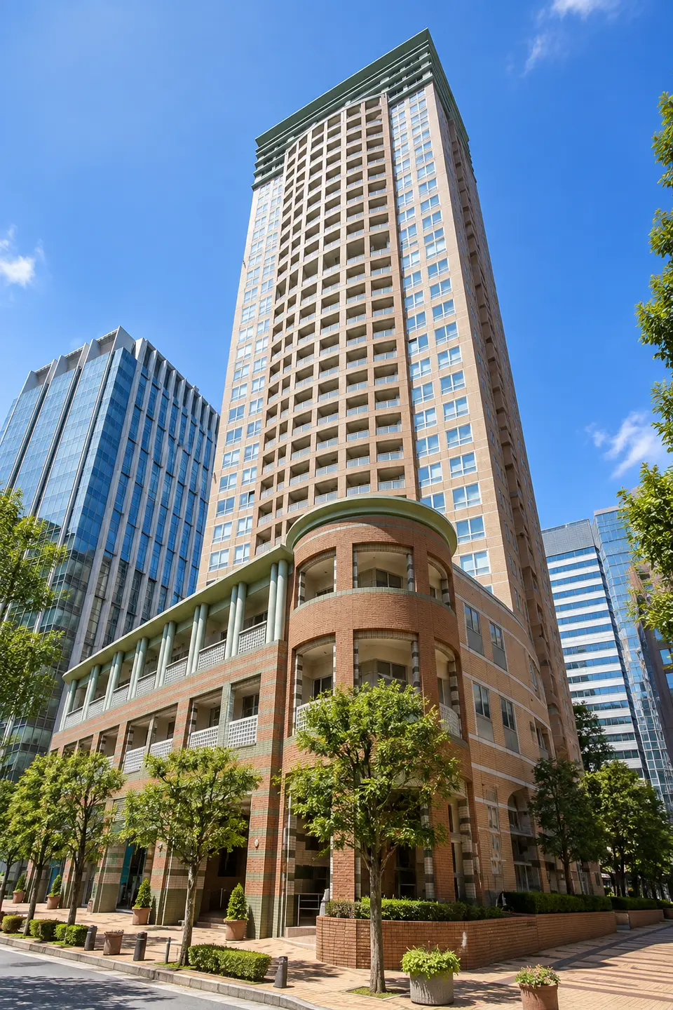 Generated illustration (not the actual building) of THE PARK TOWER TOKYO SOUTH