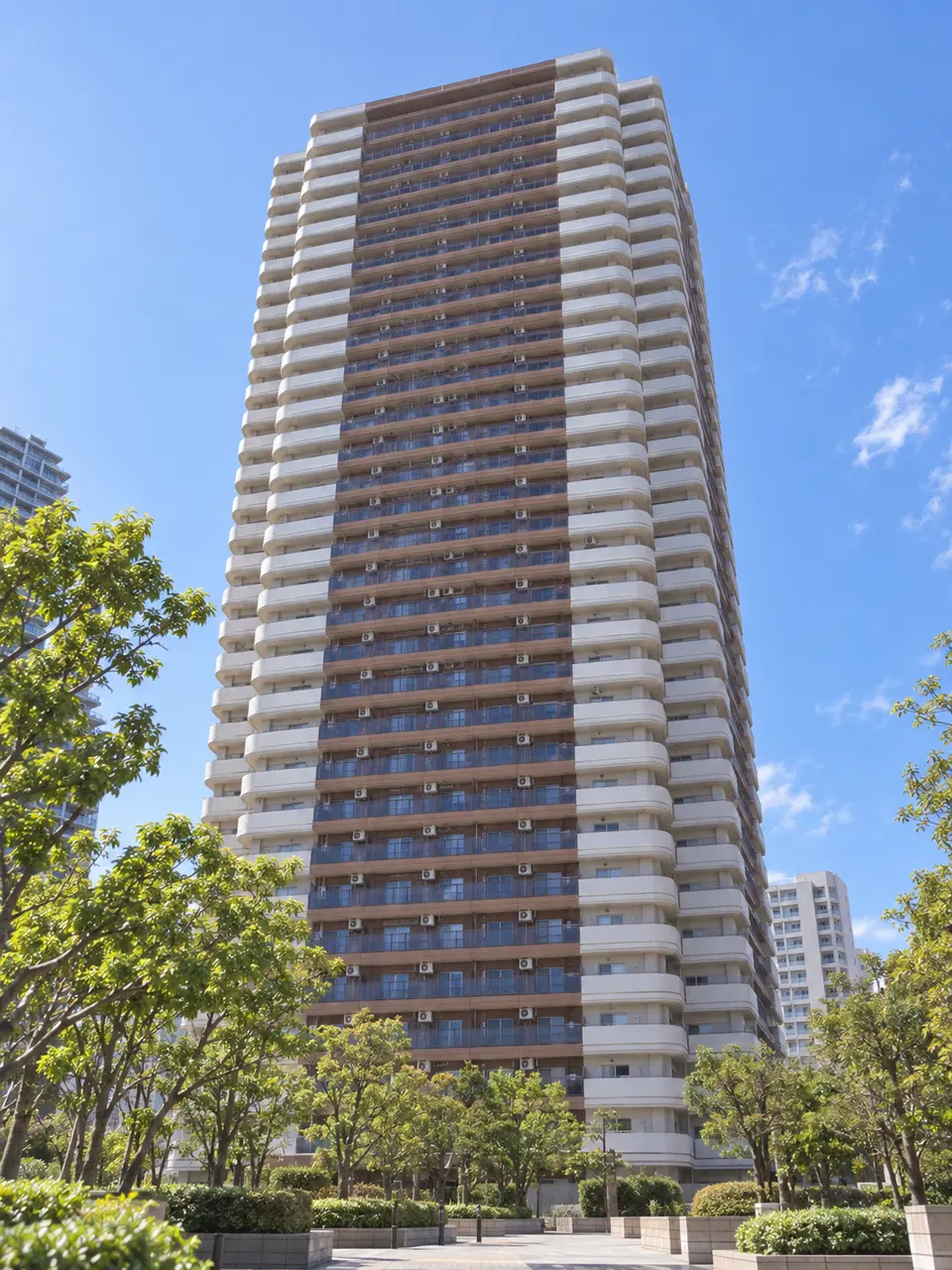 Generated illustration (not the actual building) of RIBAPIAAZUMABASHI LIFE TOWER