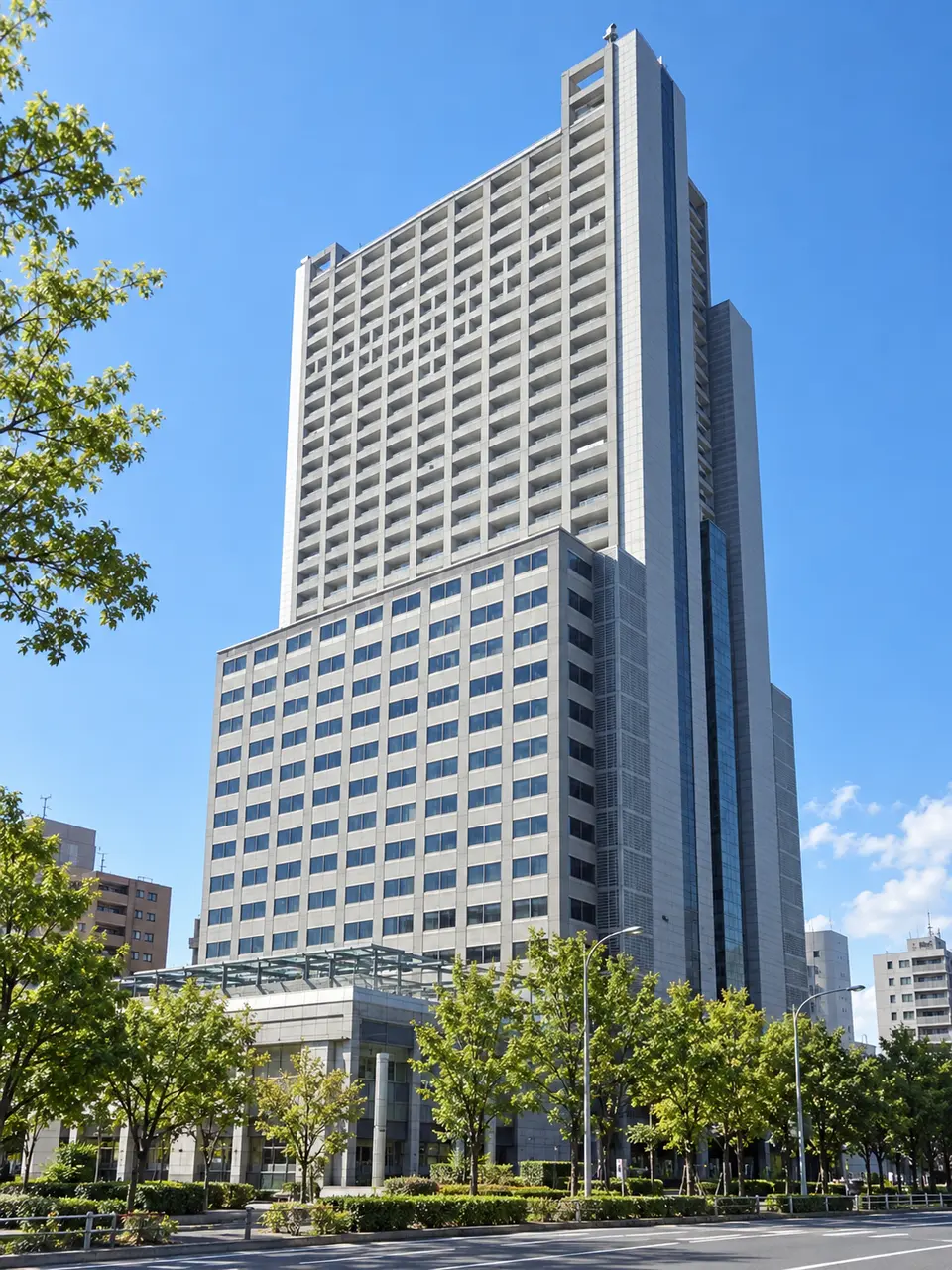 Generated illustration (not the actual building) of RIVERSIDE SUMIDA CENTRAL TOWER PARESU