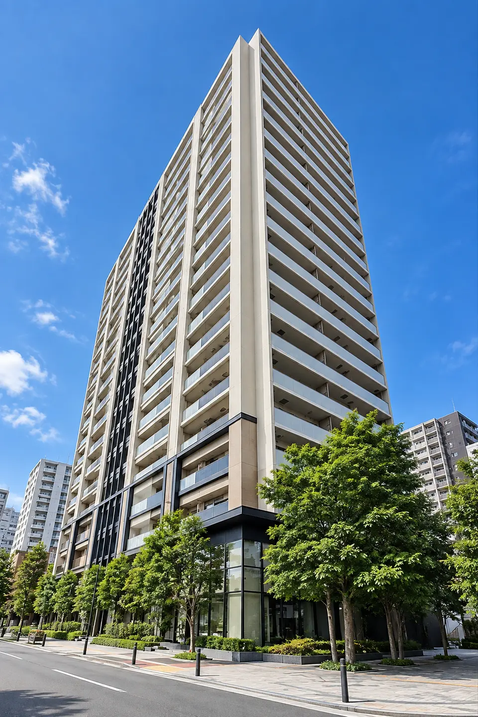 Generated illustration (not the actual building) of PROUD TOWER HIGASHIIKEBUKURO