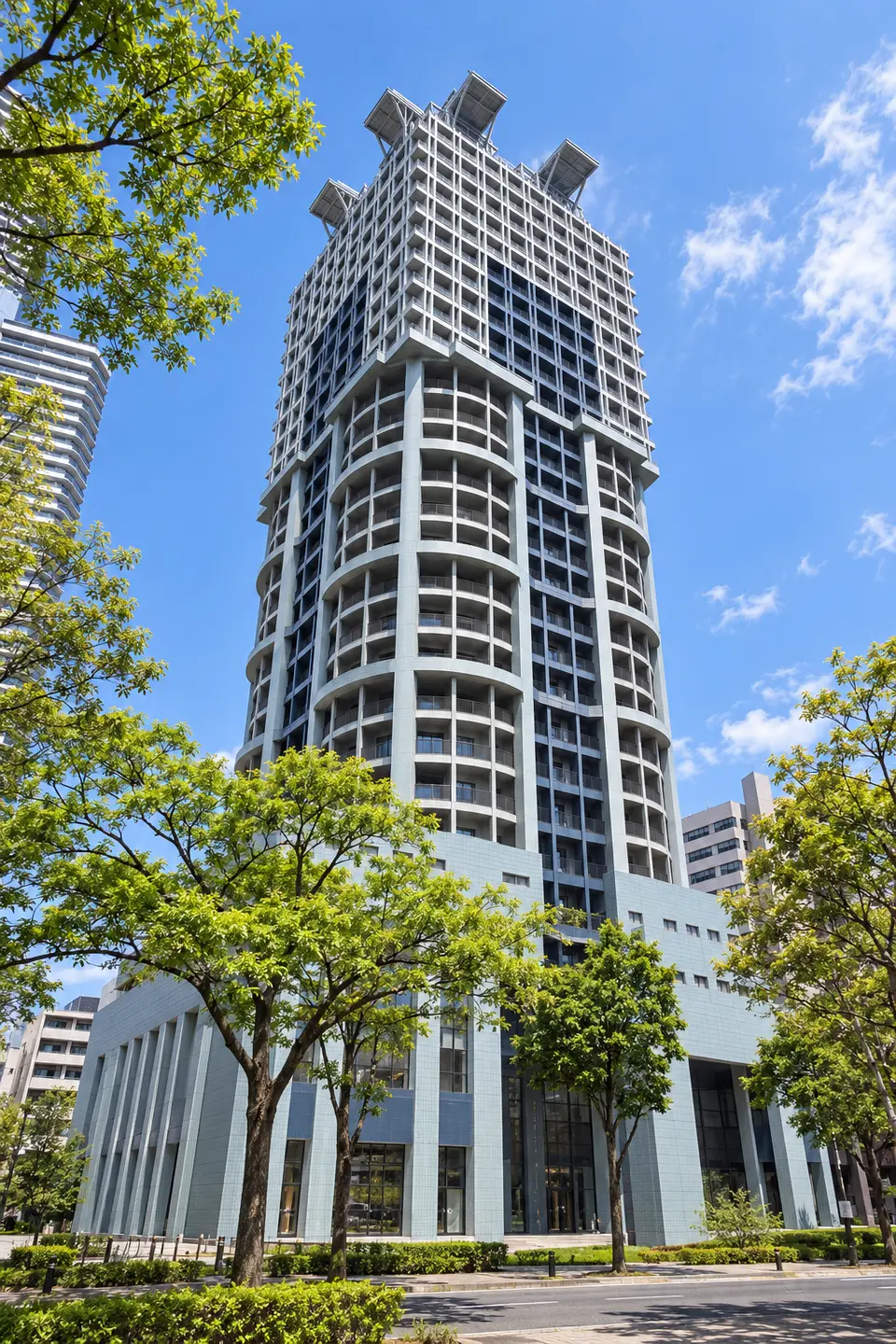 Generated illustration (not the actual building) of ARUTEYOKOHAMA